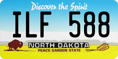 ND license plate ILF588