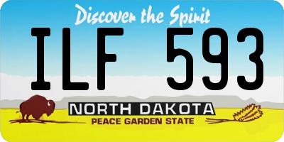 ND license plate ILF593