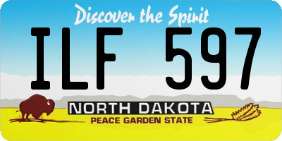 ND license plate ILF597