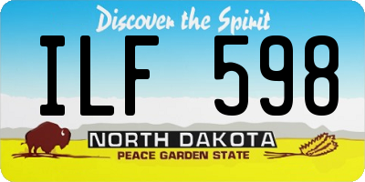 ND license plate ILF598