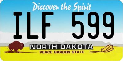 ND license plate ILF599