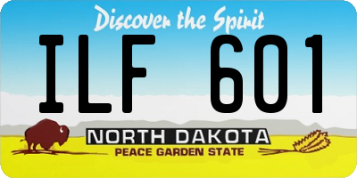 ND license plate ILF601