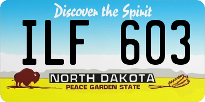 ND license plate ILF603
