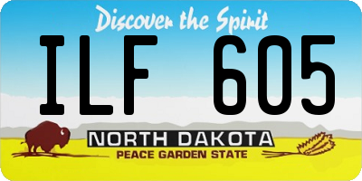 ND license plate ILF605