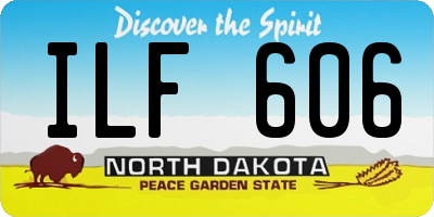 ND license plate ILF606