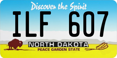 ND license plate ILF607