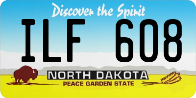 ND license plate ILF608