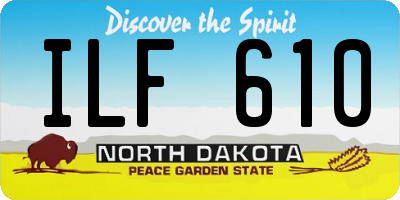 ND license plate ILF610