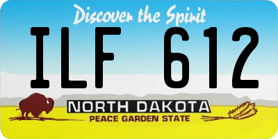 ND license plate ILF612