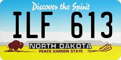 ND license plate ILF613