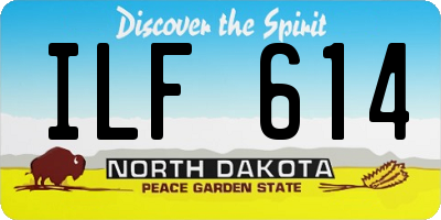 ND license plate ILF614