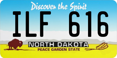 ND license plate ILF616