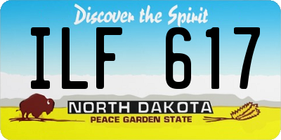 ND license plate ILF617
