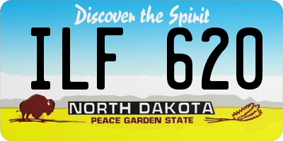 ND license plate ILF620