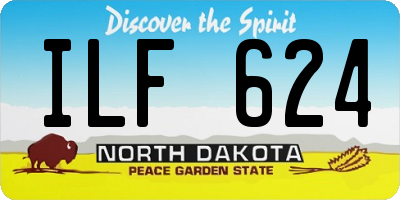 ND license plate ILF624