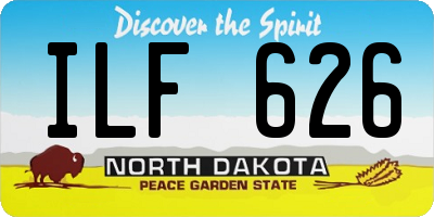 ND license plate ILF626