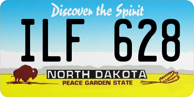 ND license plate ILF628