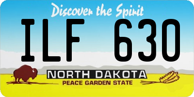 ND license plate ILF630