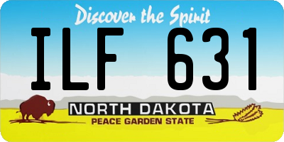 ND license plate ILF631