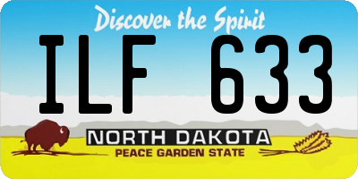 ND license plate ILF633