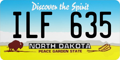 ND license plate ILF635