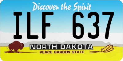 ND license plate ILF637