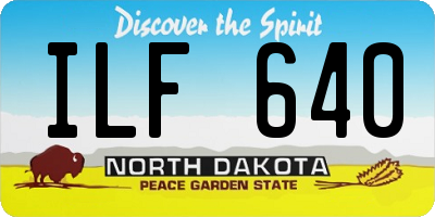 ND license plate ILF640