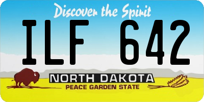 ND license plate ILF642
