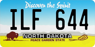 ND license plate ILF644