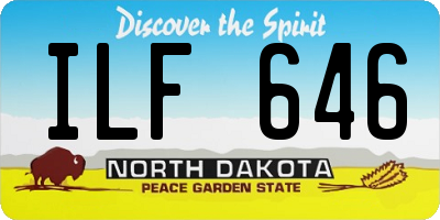 ND license plate ILF646