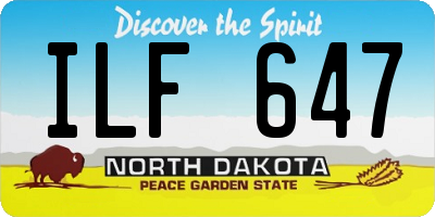 ND license plate ILF647