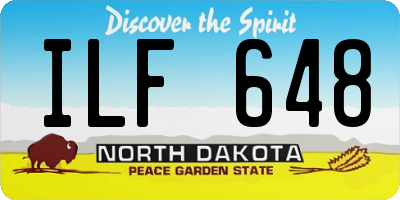 ND license plate ILF648