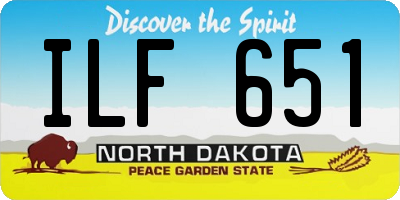 ND license plate ILF651