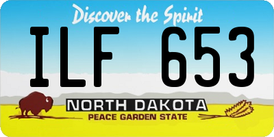 ND license plate ILF653