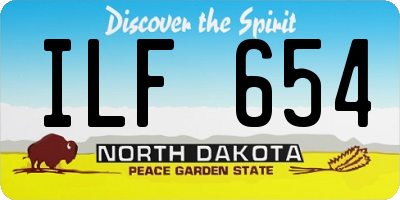 ND license plate ILF654