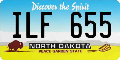 ND license plate ILF655