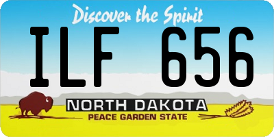 ND license plate ILF656