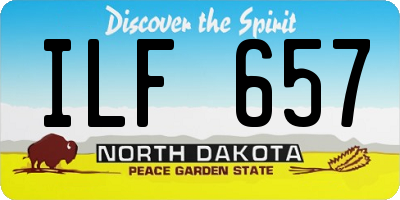 ND license plate ILF657