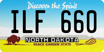 ND license plate ILF660