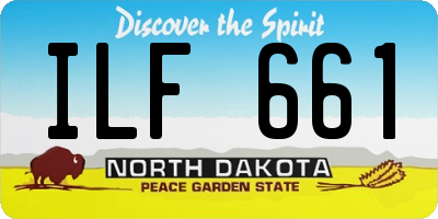 ND license plate ILF661