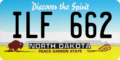 ND license plate ILF662