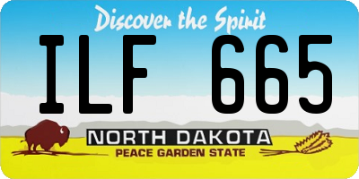ND license plate ILF665