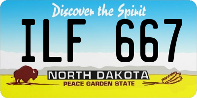 ND license plate ILF667
