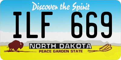 ND license plate ILF669
