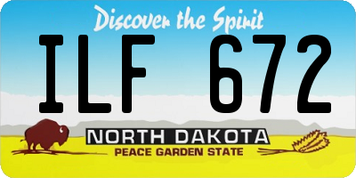 ND license plate ILF672