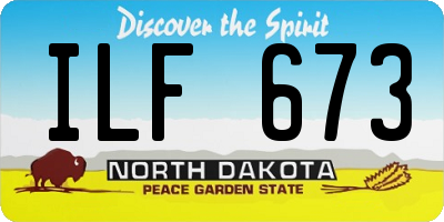 ND license plate ILF673