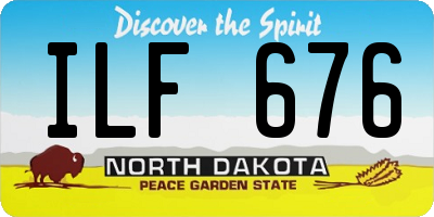 ND license plate ILF676