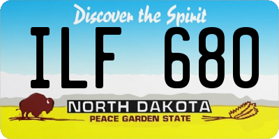 ND license plate ILF680