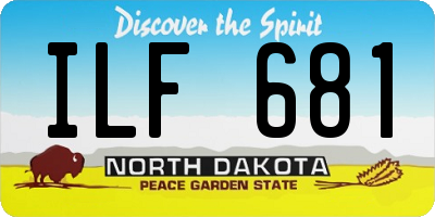 ND license plate ILF681