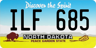 ND license plate ILF685